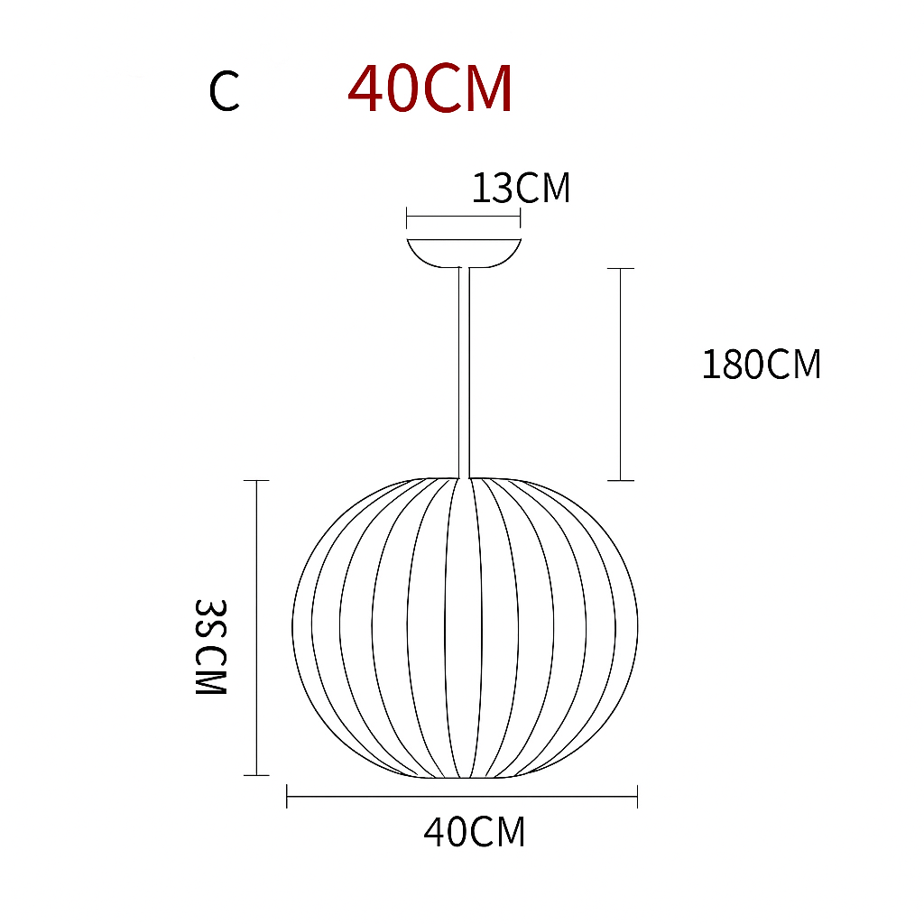 Suspension en tissu style japonais – lumière douce et raffinée Silk