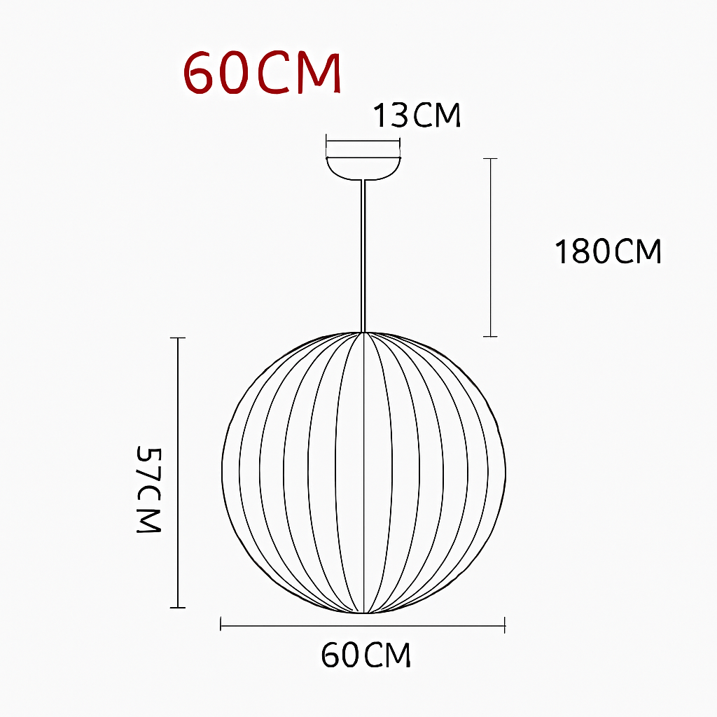 Suspension en tissu style japonais – lumière douce et raffinée Silk
